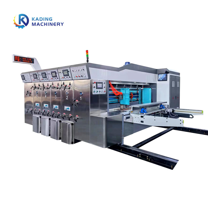 1-6 печатная машина Flexo цветов для рифленой коробки со структурой регулировки участка и системой снабжения чернил